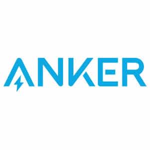 Anker brand logo in blue lettering on a white background.