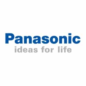Panasonic logo in blue lettering