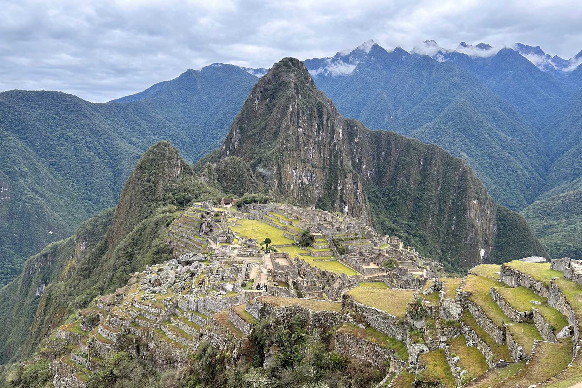 Ascent to Machu Picchu in Peru.
