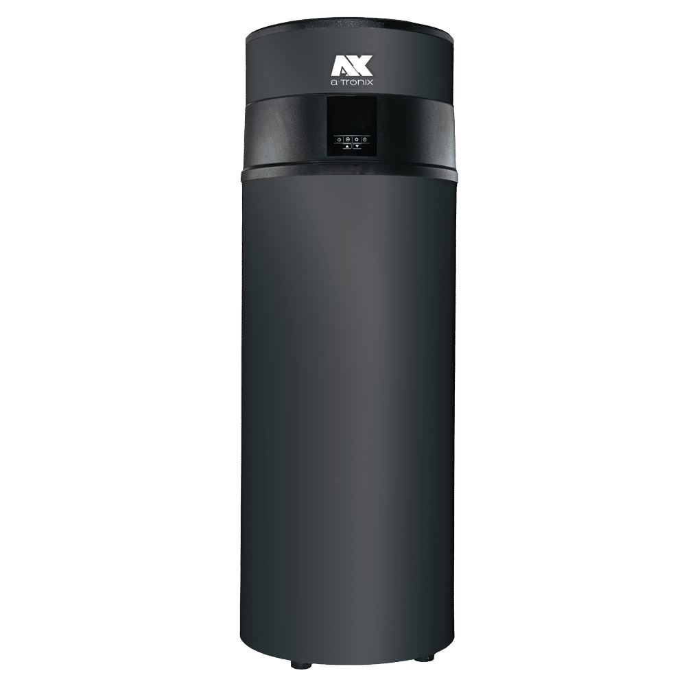 White domestic hot water heat pump from the manufacturer a-TroniX.